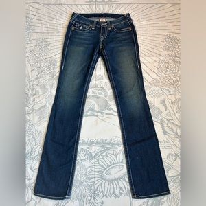 True Religion Billy Jeans W27 White Tag w/ Blue Stitching